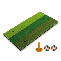 Tapis de balle dentraînement de golf FunGreen dispositif dentraînement au swing tapis de golf dintérieur en herbe courte tricolore