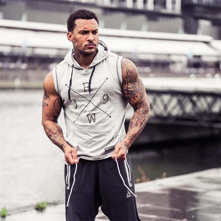 Cơ bắp brothers vest nam stretch thở không tay thể thao tập thể dục trùm đầu vest thời trang giản dị vest đáy áo áo khoác thể thao nữ