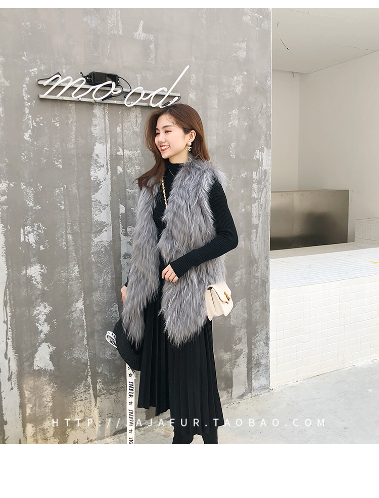 Mùa thu đông 2018 mới Bọ Cạp lông cỏ nữ Áo mỏng mỏng Phiên bản Hàn Quốc của tóc thật Áo choàng lông nữ áo khoác lông uniqlo