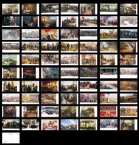 Red theme historical awakening painting large format postcards 70 pieces set red theme recommended