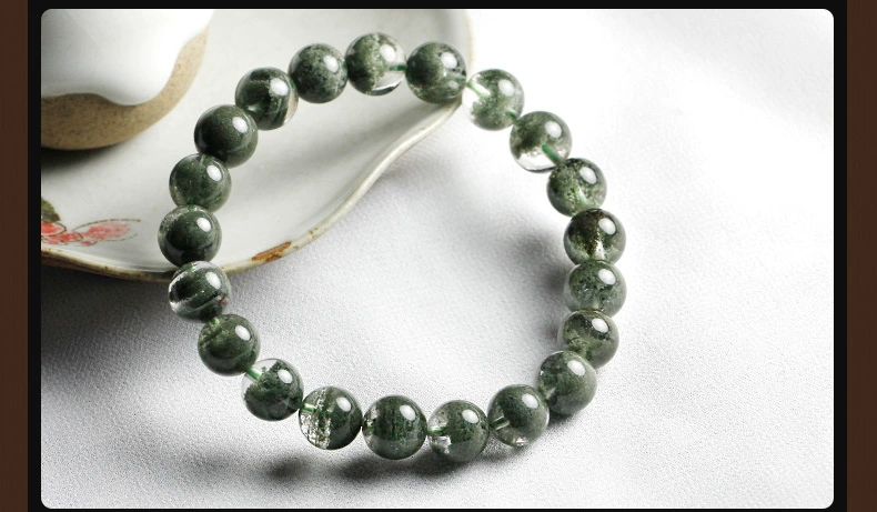 Vòng tay ma xanh tự nhiên Brazil Một mảnh hình ảnh Green Ghost Cornucopia Vision Cảnh vòng băng ngọc thủy tảo neja