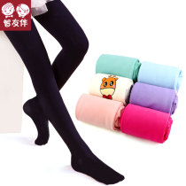 Girls pantyhose thickened childrens leggings baby Spring and Autumn white stockings student socks thick bottling socks