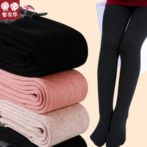 Childrens pantyhose Spring and Autumn plus Velvet girl leggings girl white medium thick socks autumn and winter long cotton bottling socks
