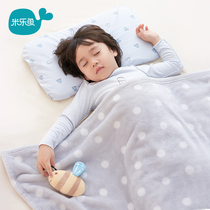 Mille Fish Appeasement Suede Blanket Double Sided Flannel Suede Bean Small Blanket 120x100cm