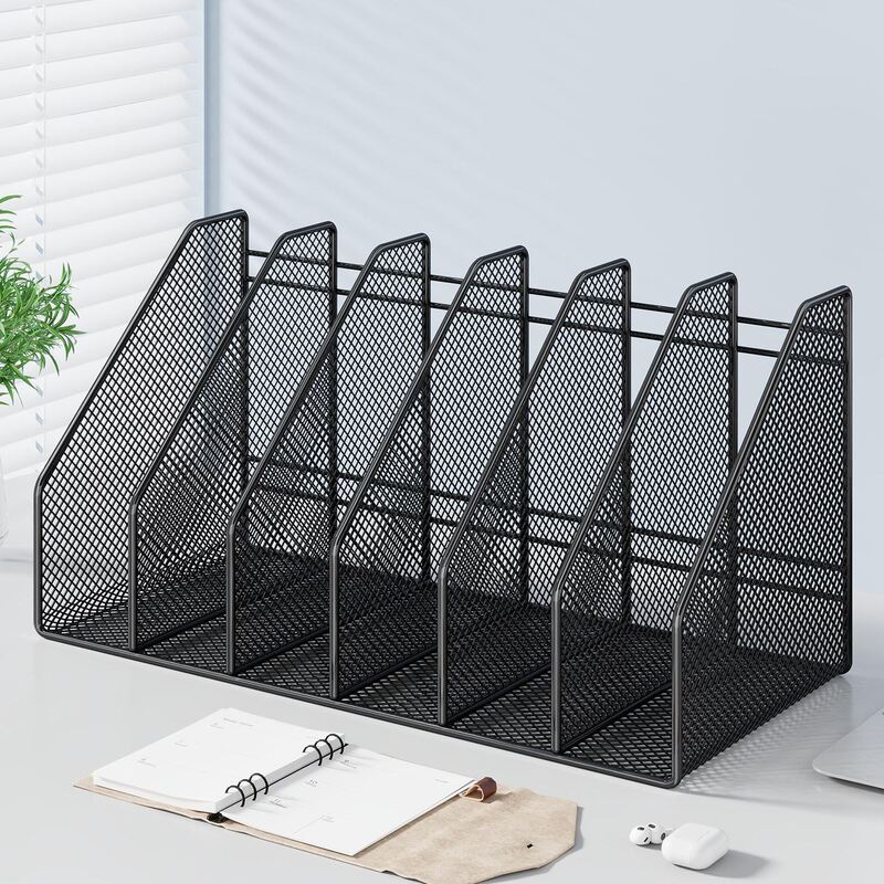 Office Desk File Rack Metal Document Organizer Multi-Layer File Storage Bin Folder Display Rack A4 Paper