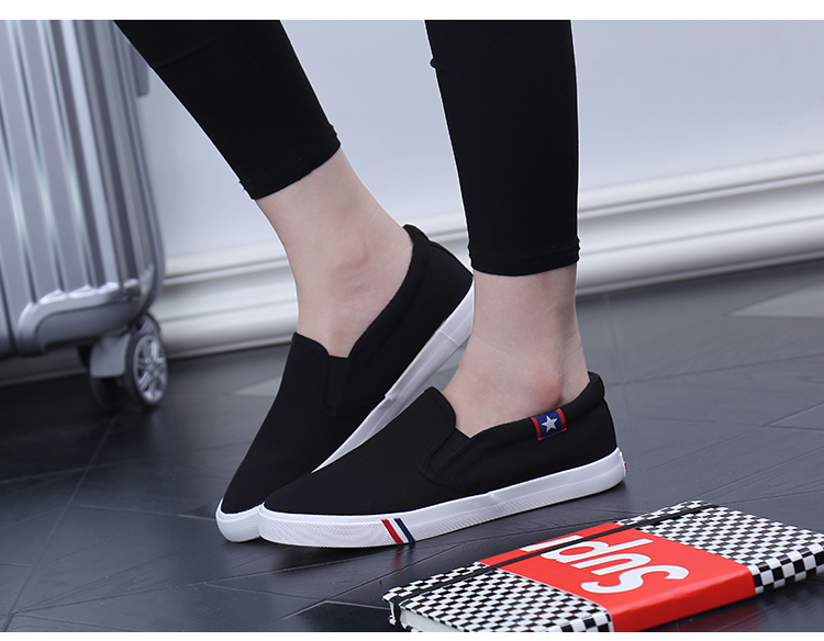 Giày vải mùa đông nam và nữ Phiên bản Hàn Quốc của triều thấp để giúp giày vải một đôi giày đạp những người yêu giày lười giày thông thường giày the thao nam giá rẻ