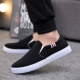 Giày denim Bắc Kinh cũ Giày nam mùa đông Giày thủy triều nam Giày thông thường một bàn đạp giày Giày vải lười nam