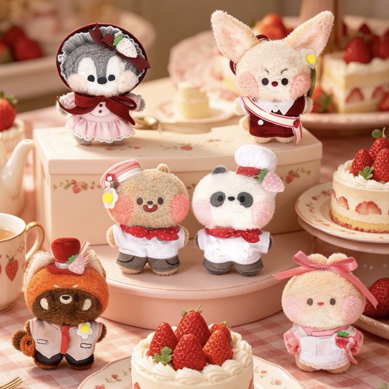 Bamboomates Shanghai Berry Pop-Up 2Cute Series Berry Plush Toy Pendant Emperor Penguin Fennec Fox