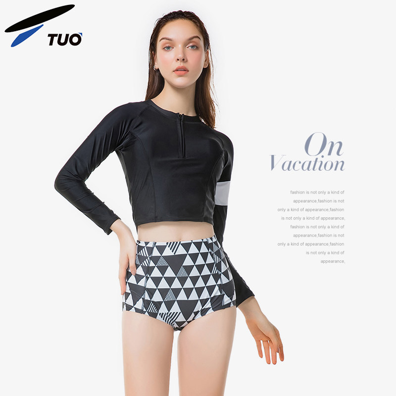 Wetsuit women's jellyfish clothes long-sleeved sunscreen beach swimwear two-piece sexy slim swimsuit women