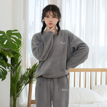 仙女暖暖裤珊瑚绒睡裤套装女
