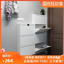 With lock shoe cabinet home door elevator entrance corridor overturning bucket large capacity ultra-thin outdoor password anti-theft