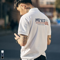 Furnace summer trenderman polo shirt short sleeve Japanese collar lapel slim harbor style T-shirt Paul shirt half sleeve shirt