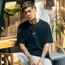 Furnace summer Tide brand reflective short sleeve T-shirt men loose casual round neck half sleeve T-shirt student ins Super fire clothes