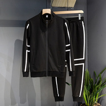 Tide brand sports suit men autumn 2021 new two-piece autumn leisure Korean trend boys handsome clothes