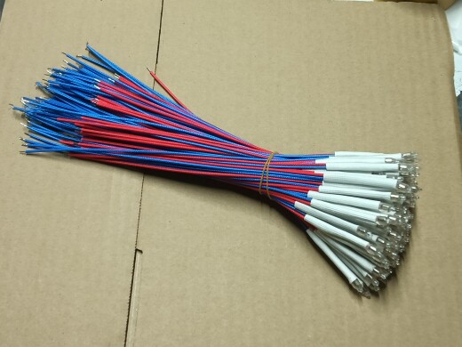 包邮100条耐高温线电饭锅指示灯 220V通电 蓝线27CM 红线21CM