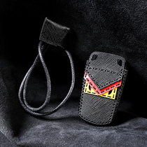 Suitable for BMW old 5 series 3 series key bag X6 genuine leather universal female and male simple key chain shell handmade customization