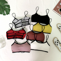 Net red coat back small vest strapless strap anti-light chest bottom wrap breast underwear women wear bra