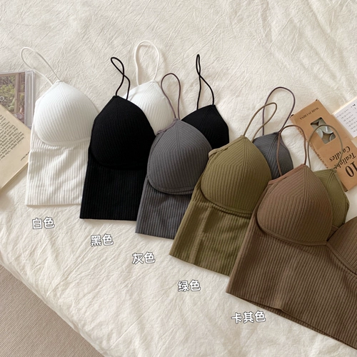 Топ с чашечками, летние вставки в бюстгальтер, майка топ, модный топ без лямок, в западном стиле