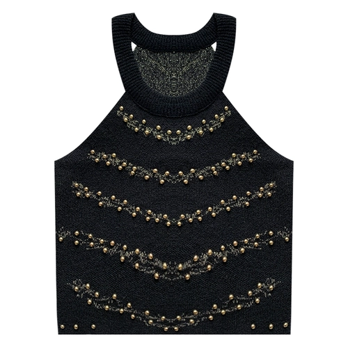 Короткий трикотажный бюстгальтер-топ, майка топ, черный топ с чашечками без рукавов, французский стиль