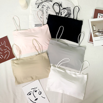 Summer 2019 Korean version of chic anti-light bra bra underwear women Summer bottoming camisole with chest pad
