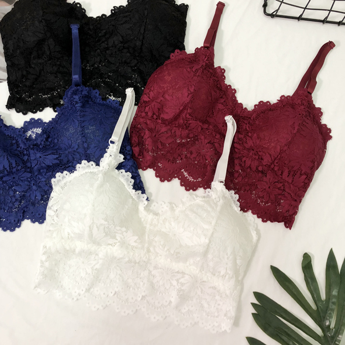 Mùa xuân và mùa hè Hàn Quốc ren bọc ngực ngực dây đeo ngực pad lót đồ lót ngắn cô gái dây đeo vest top ladies quần áo thời trang nữ