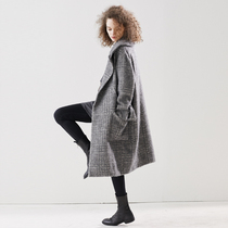 (5off sale) long cashmere alpaca blended woolen coat