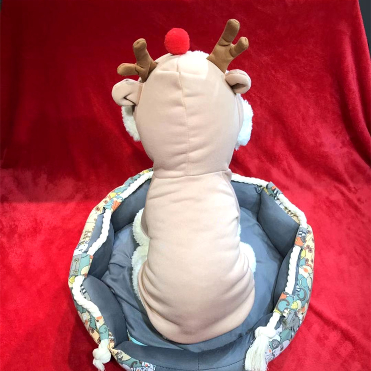 Pet dog clothes Teddy autumn and winter new cat bichon poodle small and medium-sized dogs warm two-legged fleece sweater