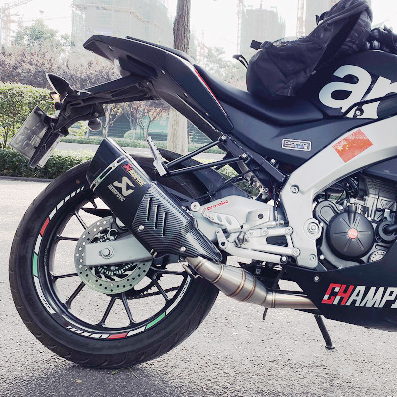 Suitable for non-destructive installation of Apulia GPR125 GPR150 mid-section GPR150 motorcycle modified exhaust pipe