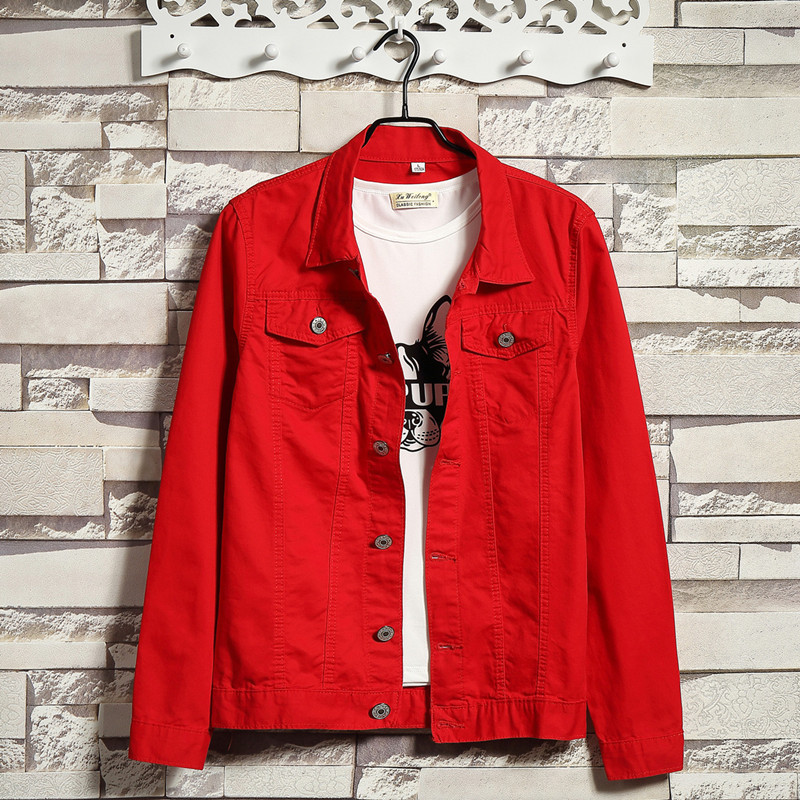 Autumn New Men's Jacket, Same Style as Popular Influencers, Social Spirit Guy Slim Fit Denim Jacket Men's Top Clothing