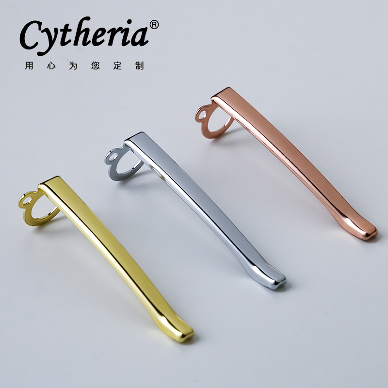 Crystal pen clip accessories with ring pen clip with ring can be installed pendant clip lettering custom logo
