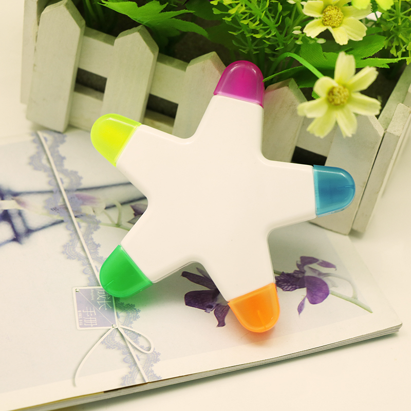 Manufacturer straight for drawing children Graffiti pen stationery Colour mark pentagram Fluorescent Pen Gift LOGO Custom
