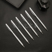 Metal Coase Hotel Ballpoint Pen Rotatable Pen Business Gift Pen Customized Wholesale Silver Laser lettering