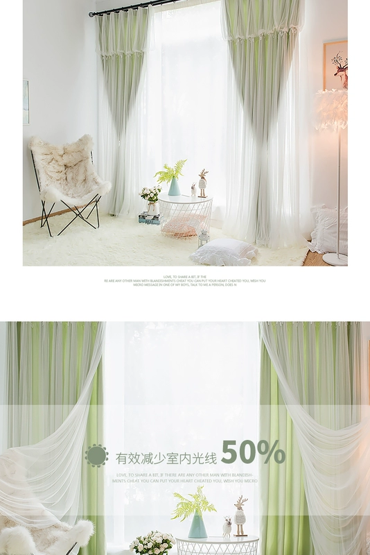 Rung trắng với cùng một đoạn màu đỏ rèm vải Hàn Quốc tùy chỉnh phong cách công chúa đơn giản hiện đại hoàn thành phòng khách phòng ngủ cửa sổ bay - Phụ kiện rèm cửa thanh treo rèm cửa bằng gỗ