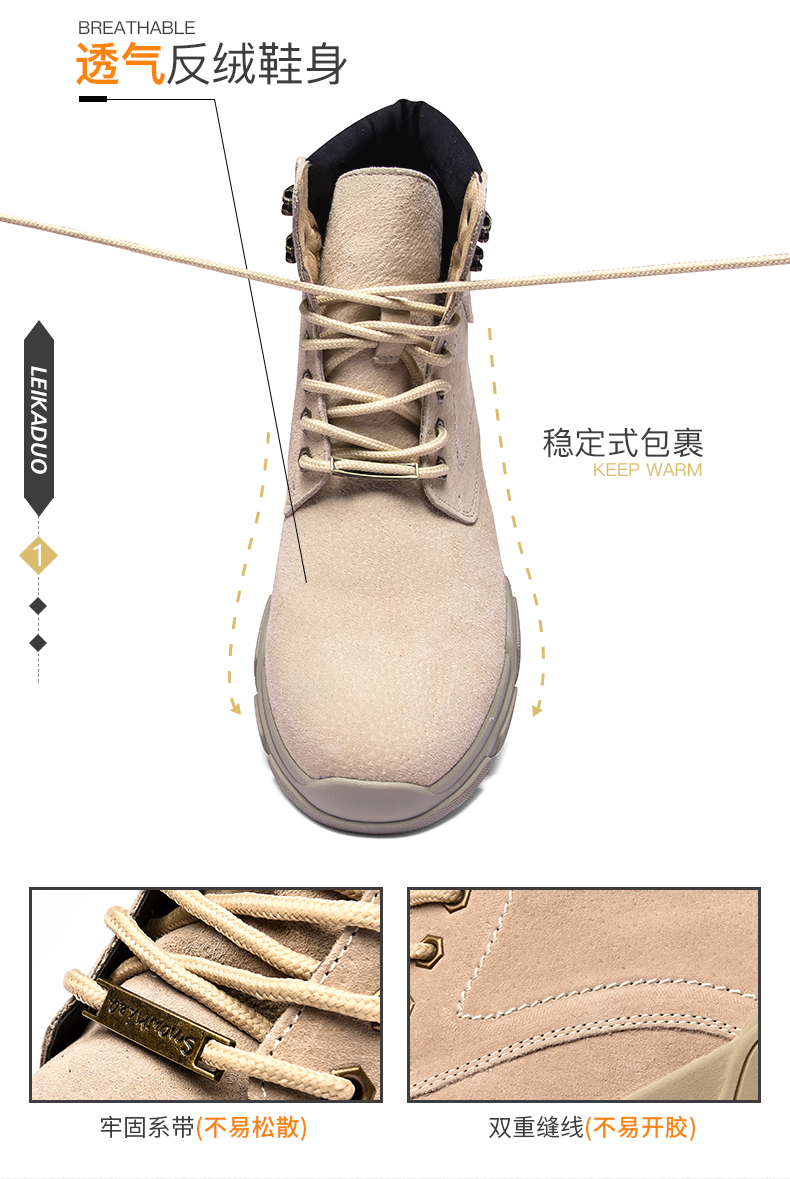 Giày cotton nam cao cấp trong mùa đông ủng tuyết thủy triều giày dụng cụ quân đội Anh Martin ủng nam cộng với giày nhung nam chelsea boot nam hà nội