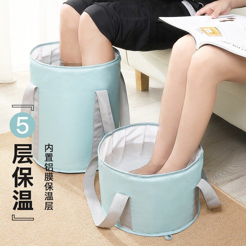 Bubble foot bucket Folding Bubble foot Bag Insulated Bubble Foot Water Basin Travel Portable Bucket Over Calf Plus High Washing Foot Bucket