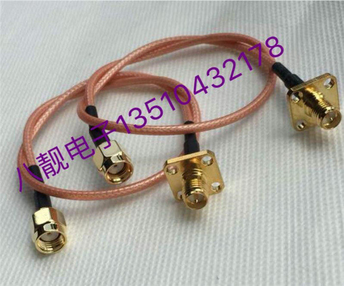 Radio Frequency RP-SMA-JKF Router WIFI Extension Line SMA mother belt flange swivel SMA male inner hole same axis