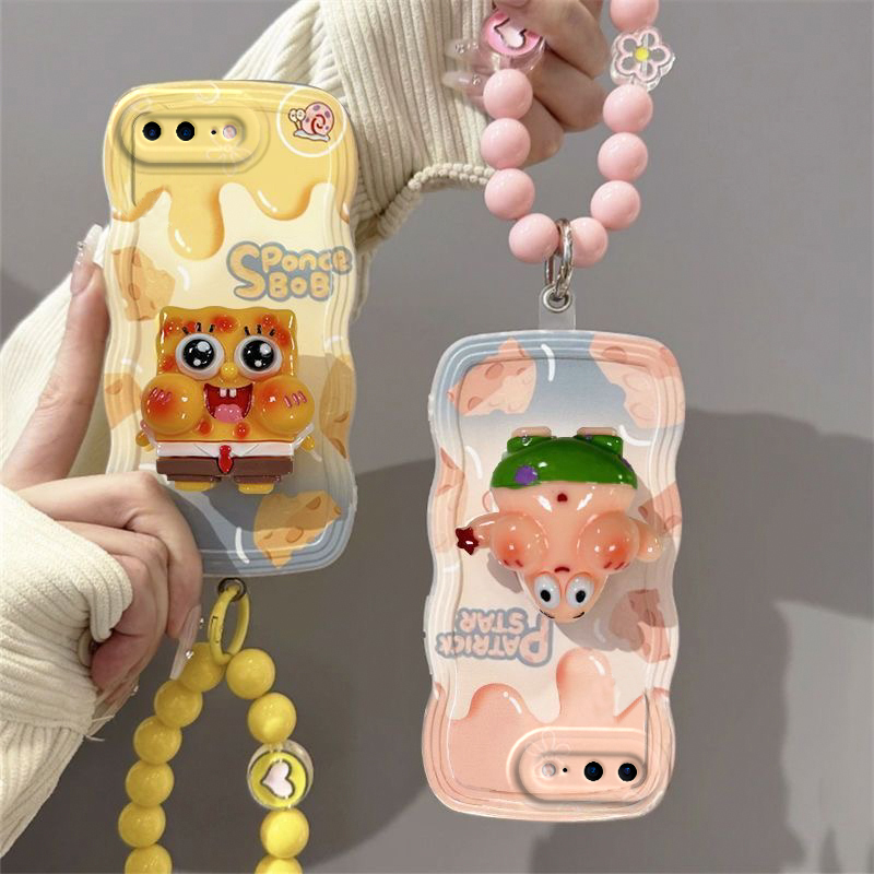 Suitable for Apple 8 Phone Case, Female Model, Cute, High Aesthetic Value Protective Cover, Apple8 Silicone Trendy New Model, Cartoon Anti-Drop Full Coverage, Flat Apple8 Ultra-Thin Soft Case, Trendy