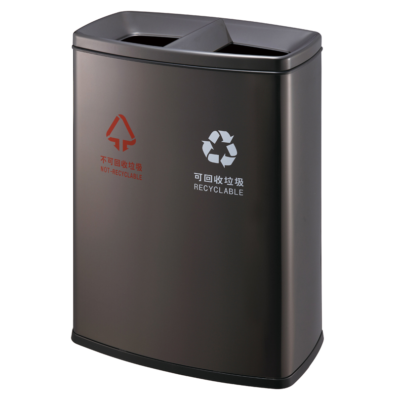 Southern subway trash bin high-grade stainless steel indoor classification of environmentally friendly trash bin lobby public fruit suitcase large