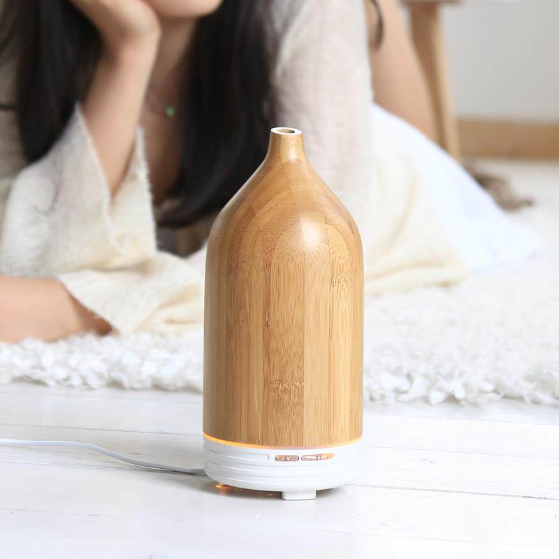 Mini household ultrasonic solid wood shell aromatherapy machine essential oil humidifier aromatherapy sprayer plug-in incense lamp stove