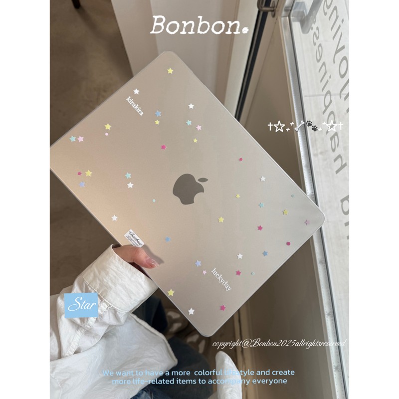 Bonbon【Star Island】Original ins Simple Star Atmosphere Computer Protective Case Suitable for Apple Computer Anti-Collision MacBook Air/Pro 13inch 14inch Protective Case