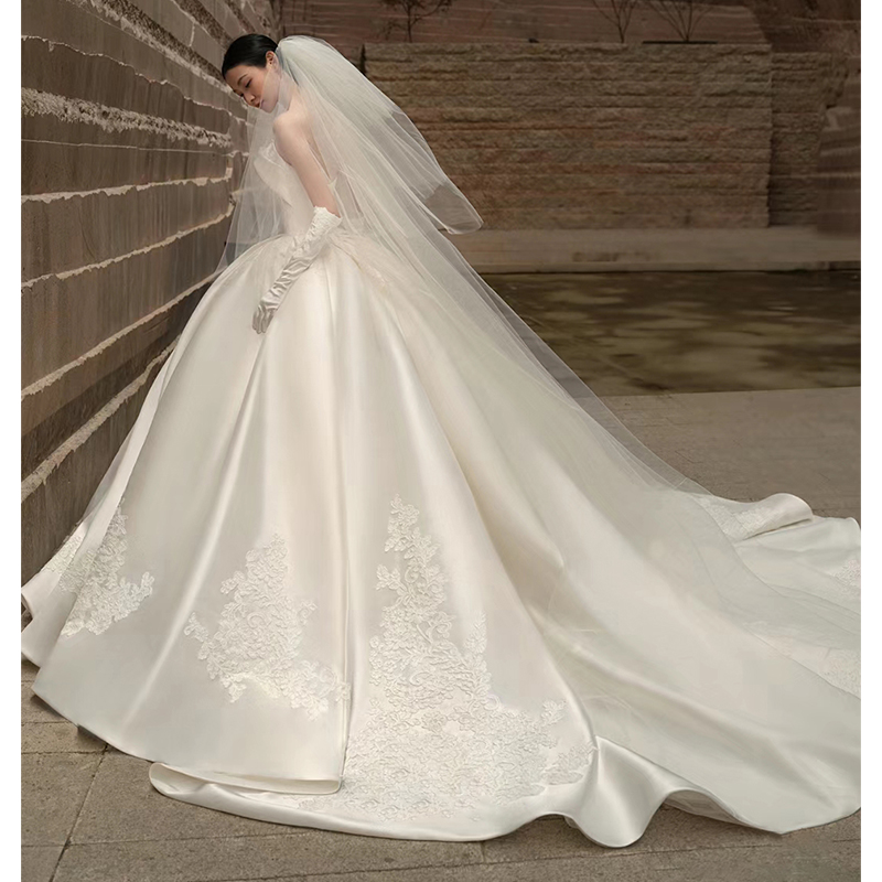  L+Dragon tail wedding dress sending group support   + $17.29 