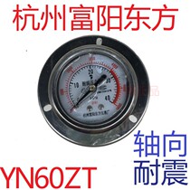 Hangzhou Fuyang Oriental Pressure Gauge YN60ZT Axial Belt Seismic Water Hydraulic Oil Pressure 0-1 6MPA Customized