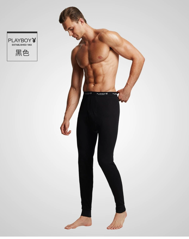 Playboy Quần nam mùa thu một mảnh Quần cotton mỏng Quần cotton Cơ sở Quần mỏng Quần nam