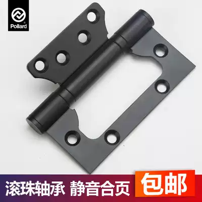 Pollard Bollard black stainless steel female hinge bearing hinge thickened wooden door hinge 4 inch loose leaf