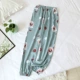 Quần pyjama quần tây nữ xuân hè thu, cotton lụa mỏng, quần chống muỗi, nữ sát bông, quần ống rộng thông thường mặc nhà - Quần tây