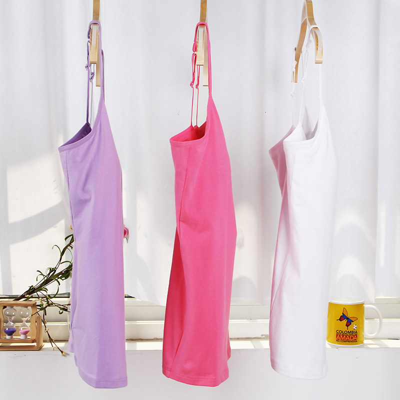 Phúc lợi pajama womens đầu với sling dưới ngực đệm áo thun bông vest nữ mùa hè quần áo nhà sexy.