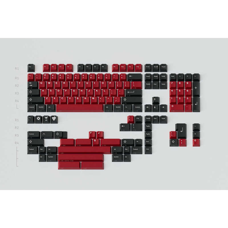 Gmk Cyl Burgundy R4 Two-Color Abs Keycaps Gmk Cyl Burgundy R4 Two-Color Abs Keycaps