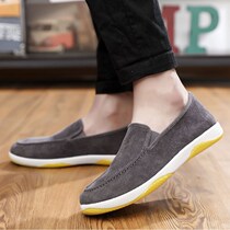 Old Beijing cloth shoes mens comfortable work shoes casual shoes mens lazy shoes a pedal soft soles mens shoes driving shoes