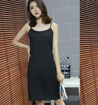 Spring and Summer chiffon vest suspenders base skirt petticoat large size womens outer dress dress adjustable medium length