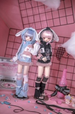 Одежда для кукол BJD (菜包猪肉铺)bjd4分熊妹熊蛋兔豆豆mddmsd娃衣星星常服轻亚比 OTHER